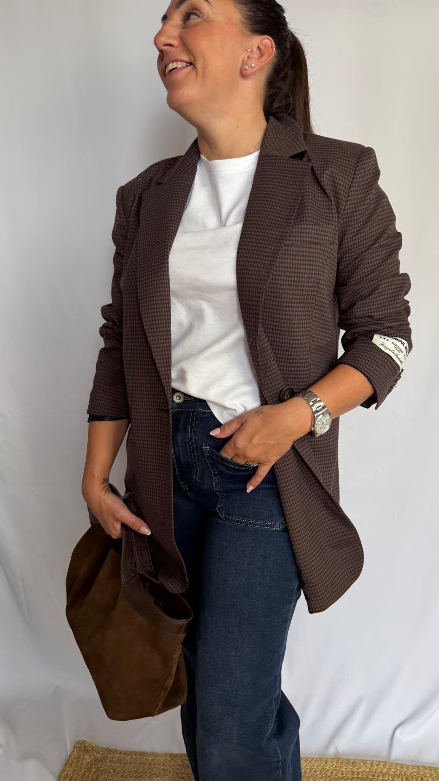 Blazer marron pata gallo