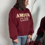 SUDADERA BURDEOS AMOUR