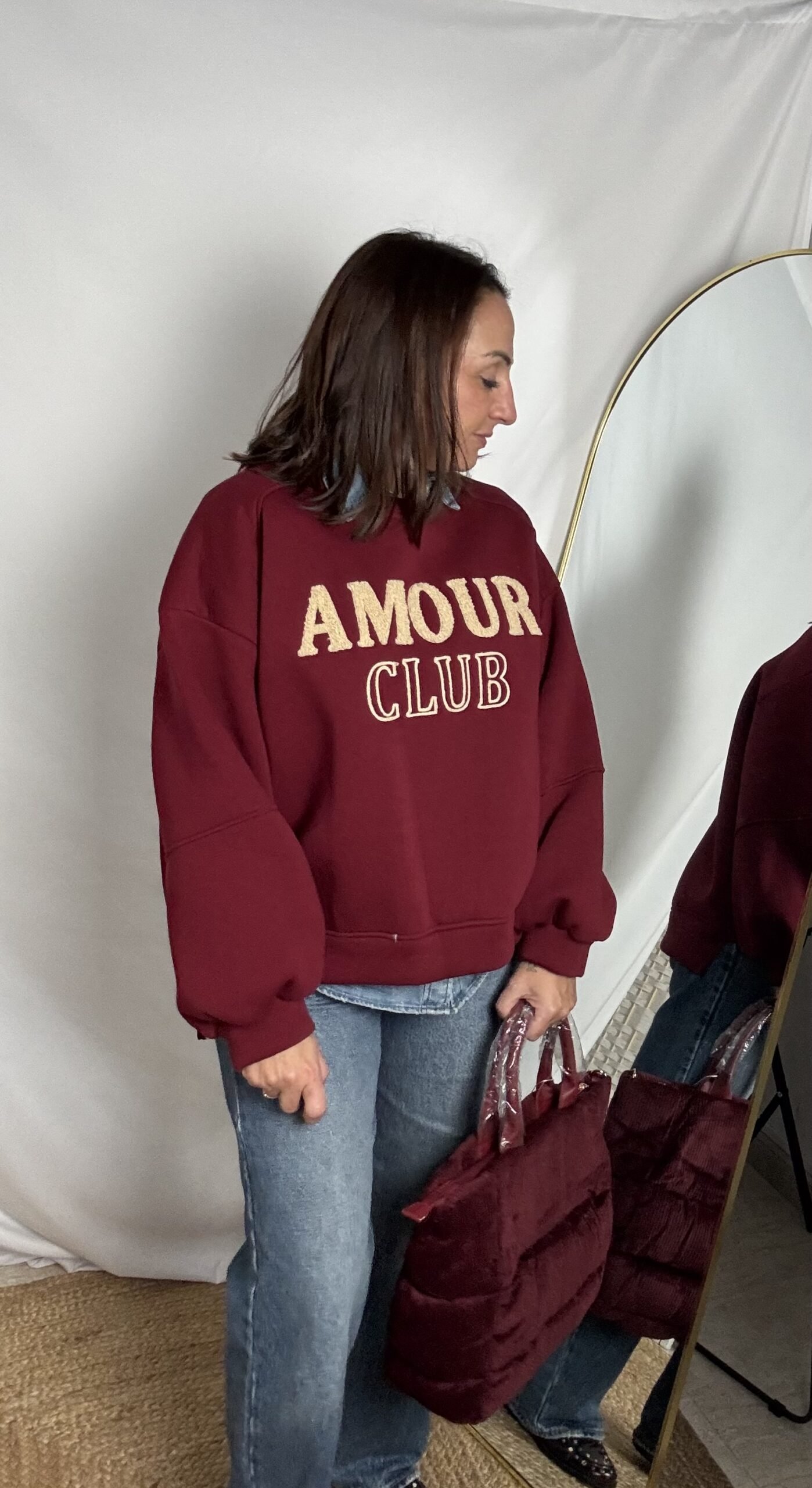 SUDADERA BURDEOS AMOUR