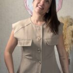 CHALECO BOTONES CAMEL