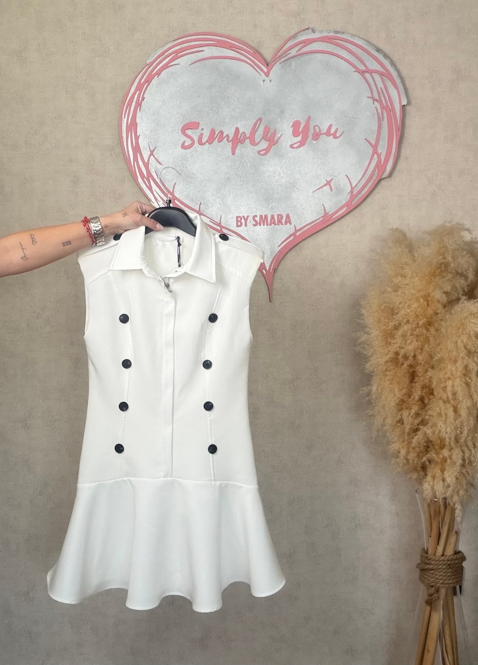 VESTIDO CREMALLERA BLANCO