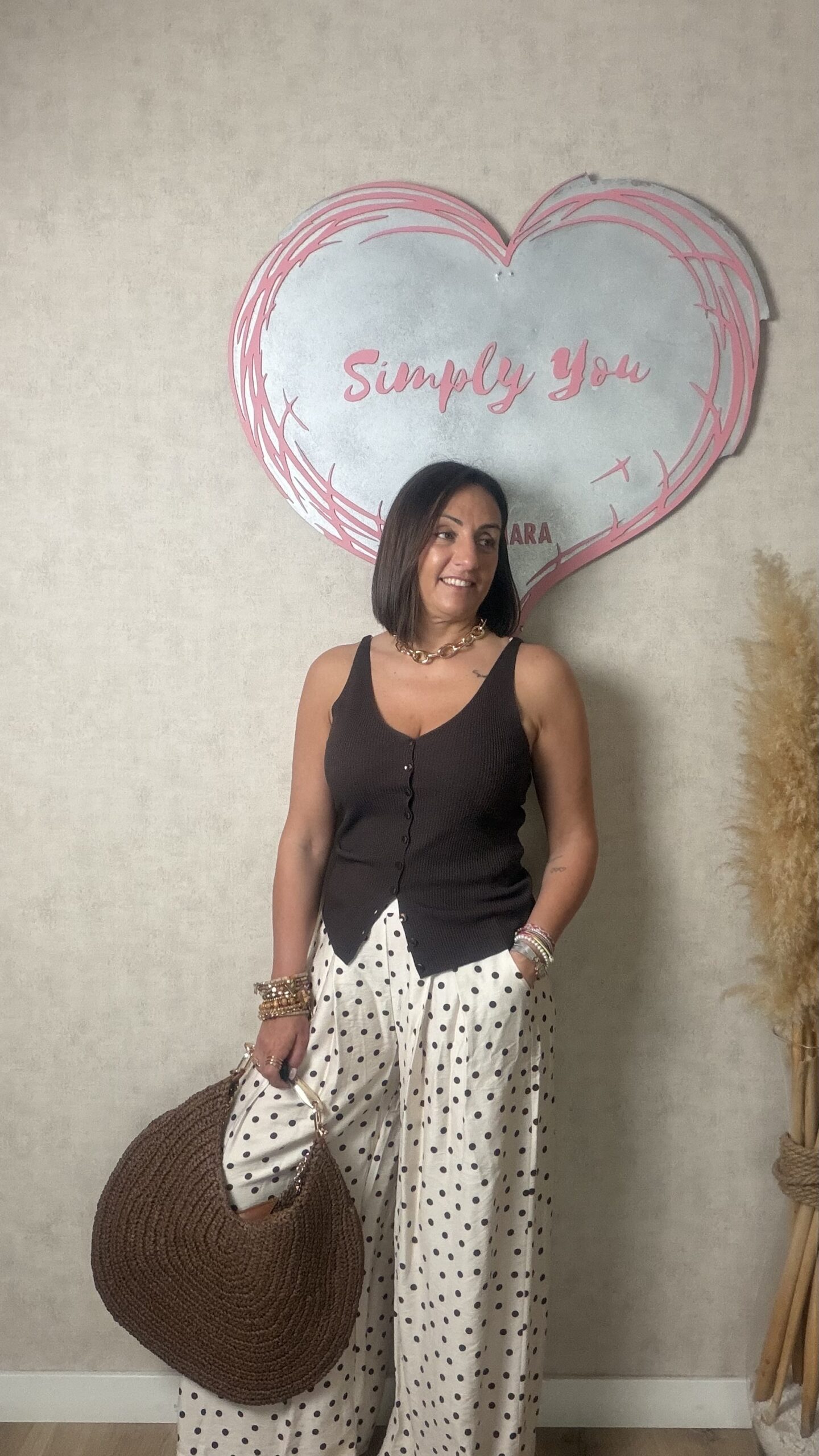 PANTALON TOPOS MARRON