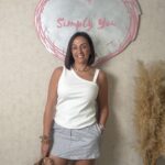 FALDA PANTALON RAYAS CELESTE Y BLANCO