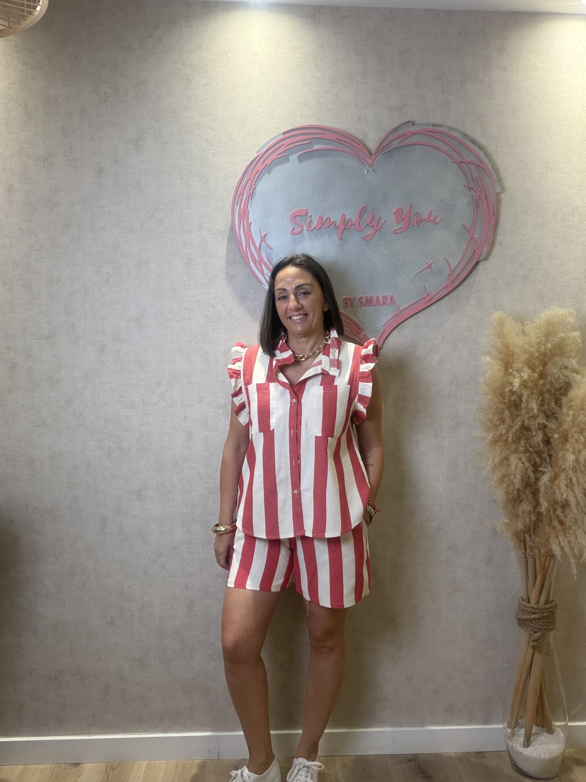 CAMISA RAYAS ROJO NY BLANCO