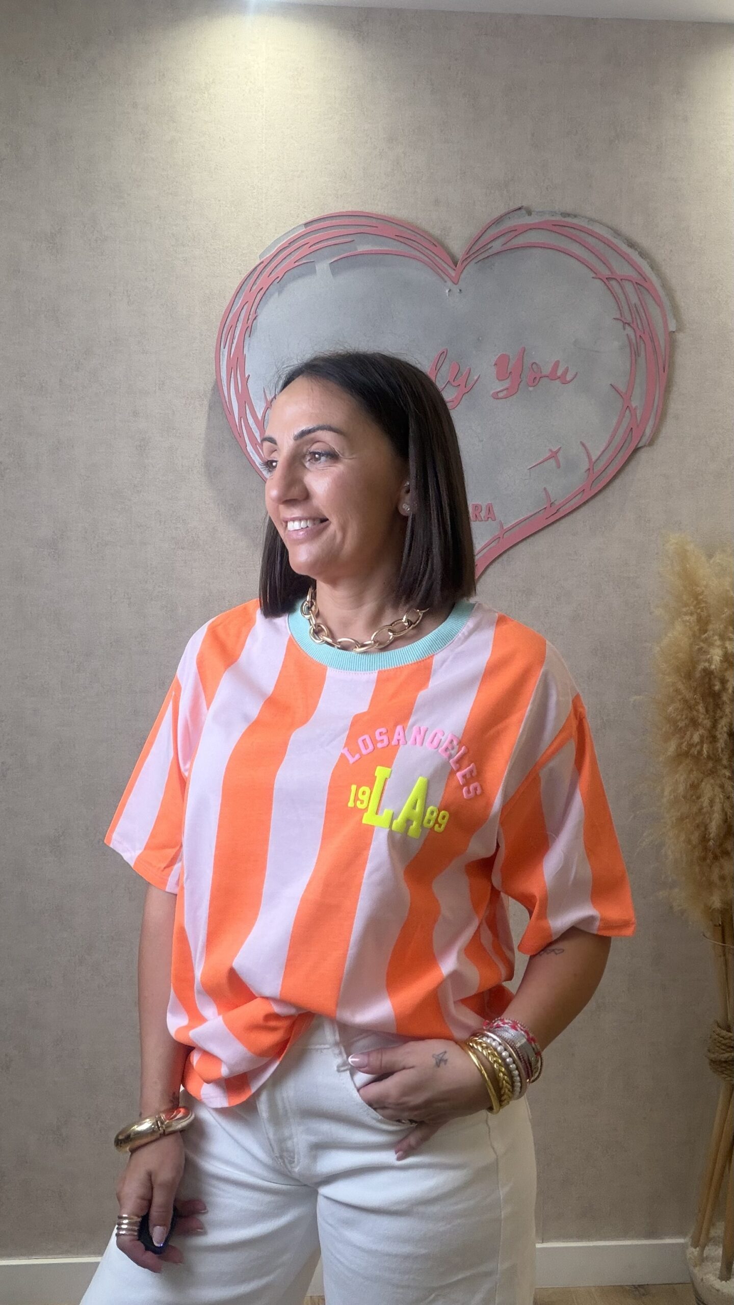 CAMISETA L.A.FLUOR NARANJA