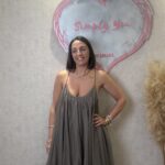 VESTIDO PICOS TAUPE